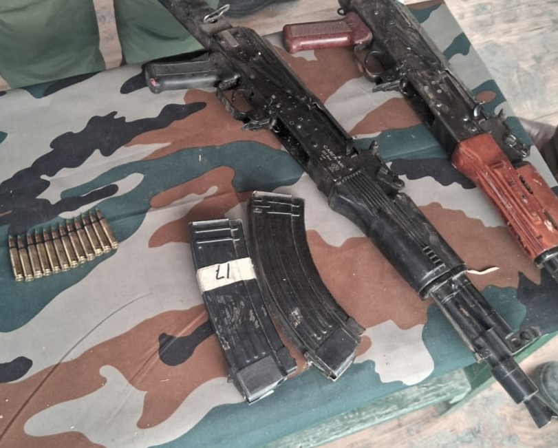 Arms Recovered During Search Operation In North Kashmir’s Kupwara