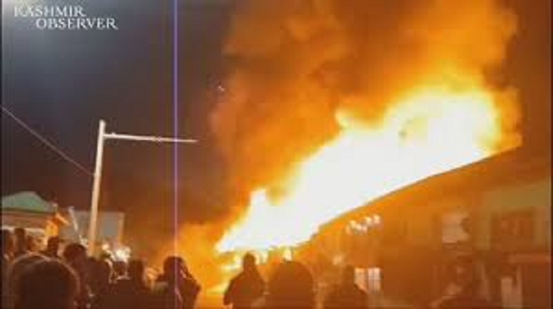 Massive Fire Damages Around 50 Shops In Sonamarg Market