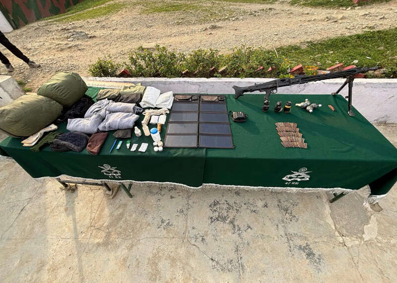 Security forces recover large cache of weapons in Kupwara district